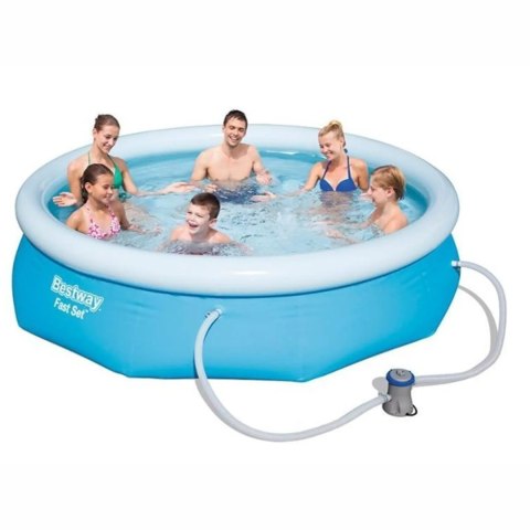 BESTWAY BASEN OGRODOWY ROZPOROWY OKRĄGŁY POMPA FLIRTUJĄCA 305x76cm 57270