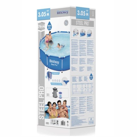 BESTWAY BASEN STELAŻOWY Z POMPĄ FLIRTUJĄCĄ OGRODOWY OKRĄGŁY 56679