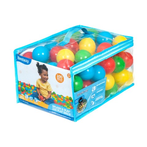 Piłki kulki do basenu kojca placu zabaw brodzika 100szt Bestway 52648