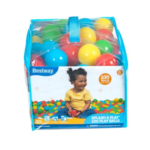 Piłki kulki do basenu kojca placu zabaw brodzika 100szt Bestway 52648