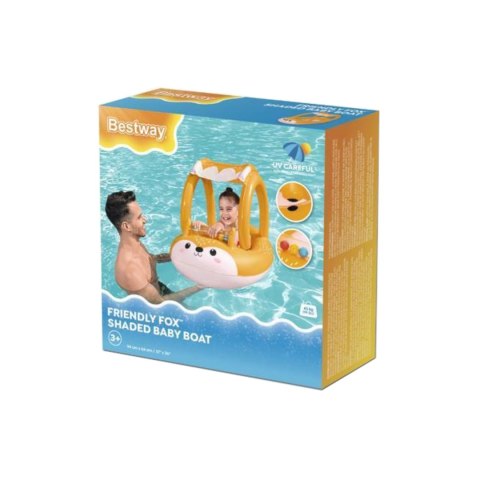 Ponton dziecięcy Lisek z odpinanym daszkiem przeciwsłonecznym Bestway 34168