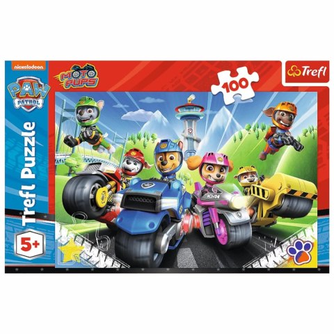 Puzzle Psi Patrol 100el. 100 elementów Ekipa Na Motorach Trefl 16430