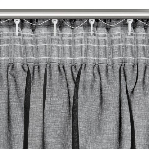 FIRANA GOTOWA MARION NA TAŚMIE 140 X 270 CM CZARNY