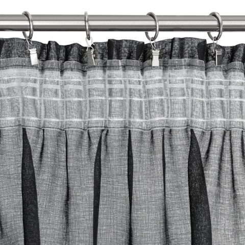 FIRANA GOTOWA MARION NA TAŚMIE 140 X 270 CM CZARNY