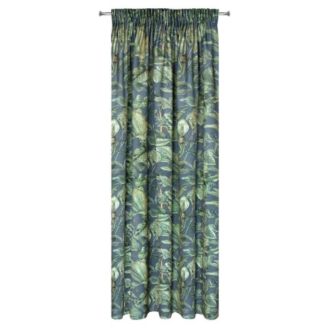 ZASŁONA GOTOWA EUROFIRANY  KLARA NA TAŚMIE 140 X 270 CM ZIELONY